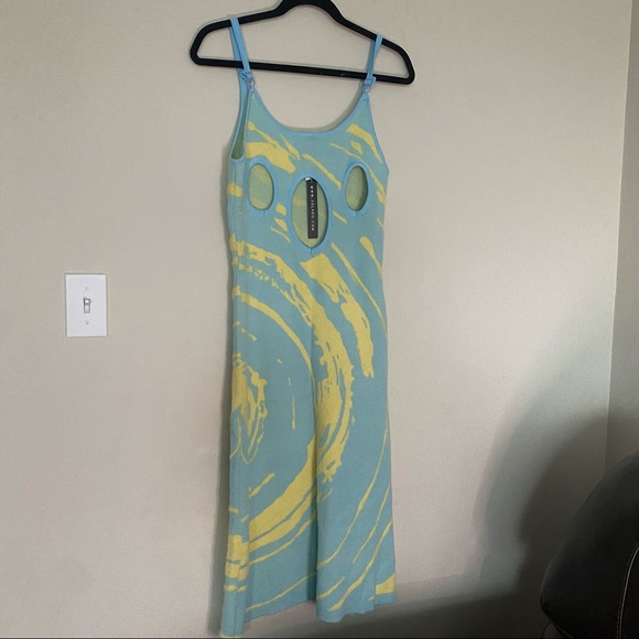 Blue yellow maxi dress - Picture 4 of 6